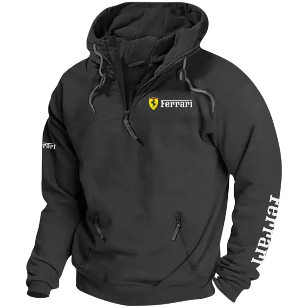 Ferrari Exclusive Tactical Quarterzip Hoodie OUFAH1880819FIZ - Ferrari Hoodie
