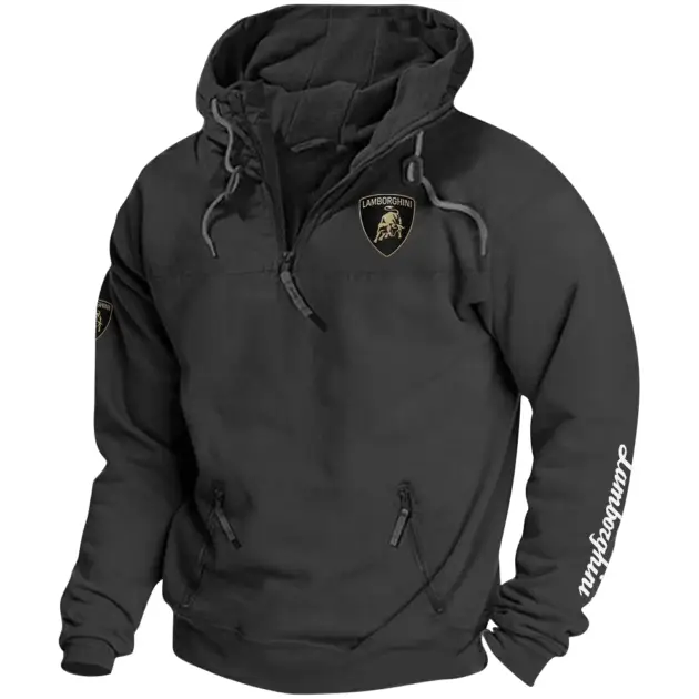 Lamborghini Exclusive Tactical Quarterzip Hoodie OUFAH1880819LBGZ - Lamborghini Hoodie
