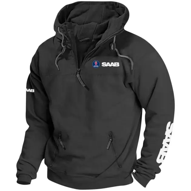 Saab Exclusive Tactical Quarterzip Hoodie OUFAH1880819SBZ - Saab Hoodie