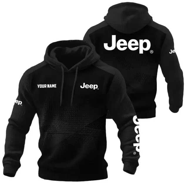 Jeep Exclusive Waffle Quilted Hoodie OUFAH3580819JEZ - Jeep Hoodie