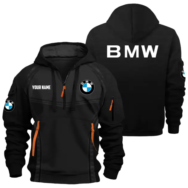 BMW Exclusive Hoodie Half Zipper OUFAHHZ081914BMWZ - BMW Hoodie