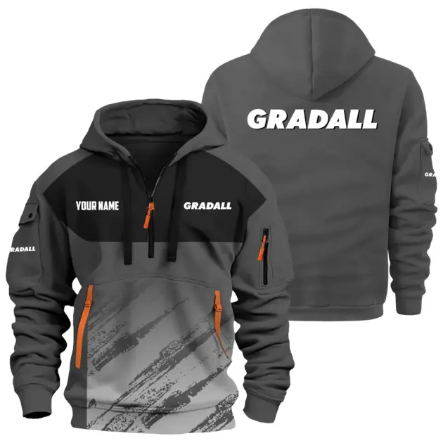 Gradall Exclusive Hoodie Half Zipper OUFAHHZ0819C04GRZ - Gradall Hoodie