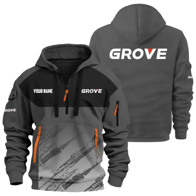 Grove Exclusive Hoodie Half Zipper OUFAHHZ0819C04GVZ - Grove Hoodie
