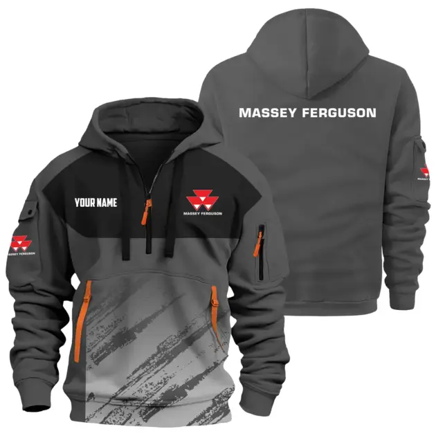 Massey Ferguson Exclusive Hoodie Half Zipper OUFAHHZ0819C04MFZ - Massey Ferguson Hoodie