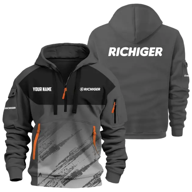 Richiger Exclusive Hoodie Half Zipper OUFAHHZ0819C04RCZ - Richiger Hoodie