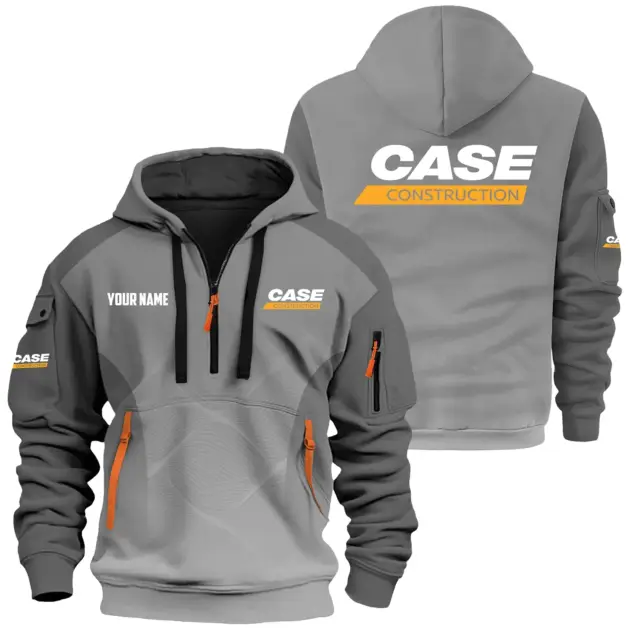 Case Construction Exclusive Hoodie Half Zipper OUFAHHZ0819C05CCZ - Case Construction Hoodie