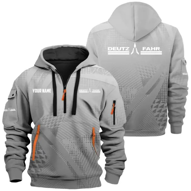 Deutz-Fahr Exclusive Hoodie Half Zipper OUFAHHZ0819C07DFZ - Deutz-Fahr Hoodie