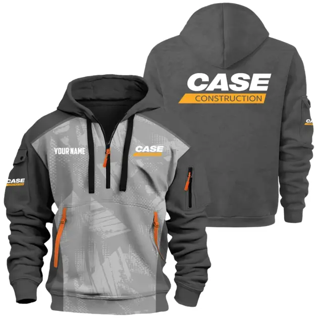 Case Construction Exclusive Hoodie Half Zipper OUFAHHZ0819C10CCZ - Case Construction Hoodie