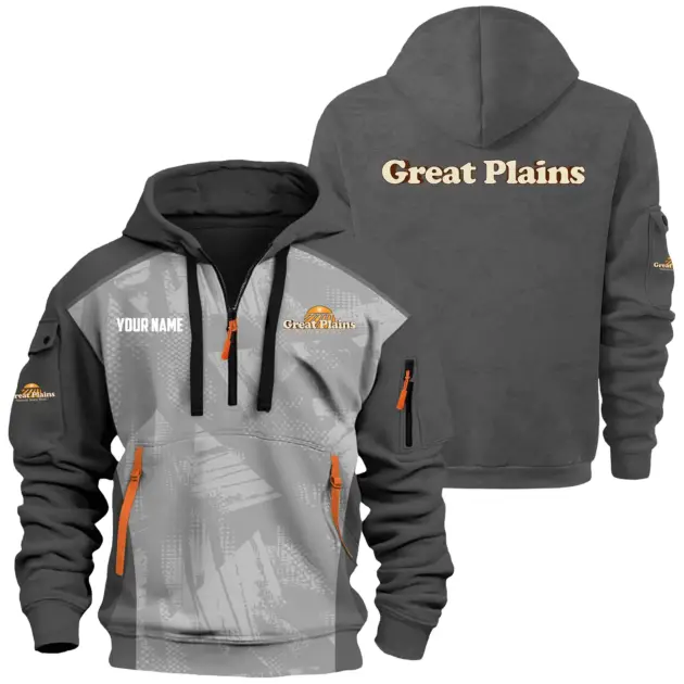Great Plains Exclusive Hoodie Half Zipper OUFAHHZ0819C10GPZ - Great Plains Hoodie
