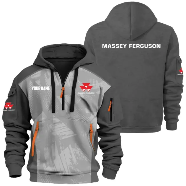 Massey Ferguson Exclusive Hoodie Half Zipper OUFAHHZ0819C10MFZ - Massey Ferguson Hoodie