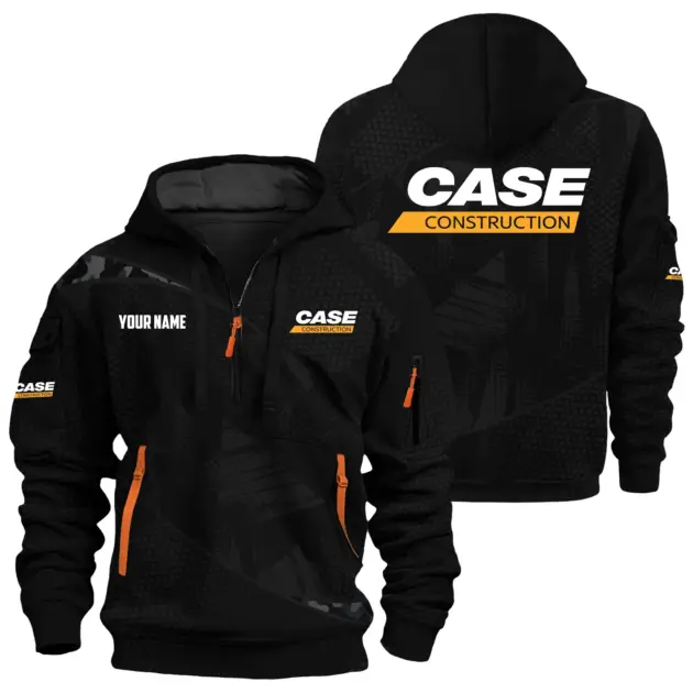 Case Construction Exclusive Hoodie Half Zipper OUFAHHZ0819C12CCZ - Case Construction Hoodie