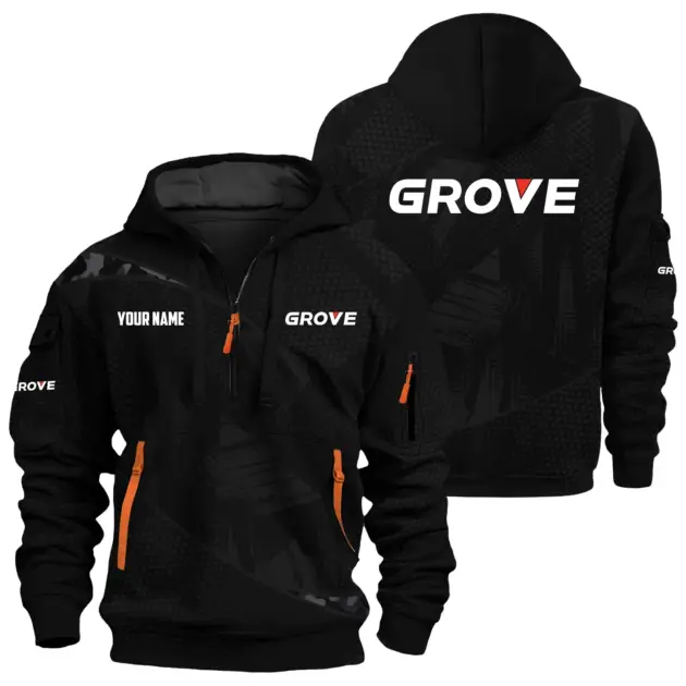 Grove Exclusive Hoodie Half Zipper OUFAHHZ0819C12GVZ - Grove Hoodie