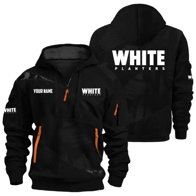 White Planters Exclusive Hoodie Half Zipper OUFAHHZ0819C12WPZ - White Planters Hoodie