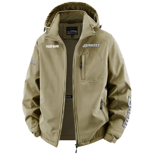 Brent Exclusive Fleece Windbreaker Jacket Detachable Hood OUFAV2020819BRZ - Brent Jacket