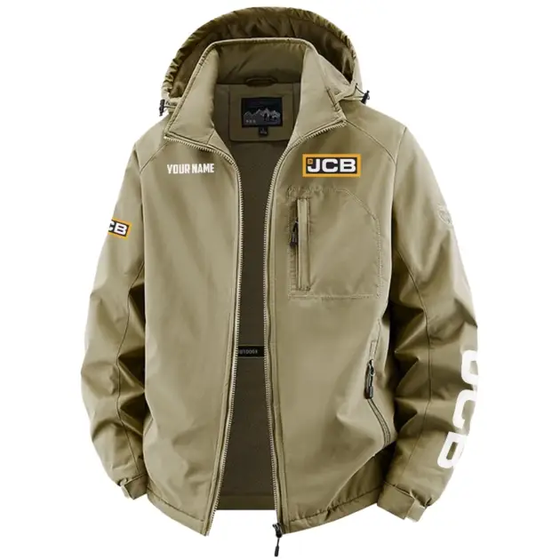JCB Agriculture Exclusive Fleece Windbreaker Jacket Detachable Hood OUFAV2020819JAZ - JCB Agriculture Jacket