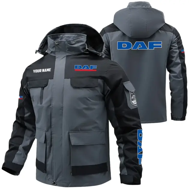 DAF Trucks Exclusive Water Resistant Outdoor Jacket Detachable Hood OUFAV203A0819DAZ - DAF Trucks Jacket
