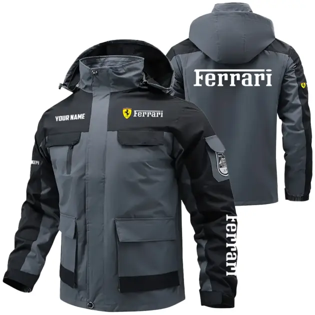 Ferrari Exclusive Water Resistant Outdoor Jacket Detachable Hood OUFAV203A0819FIZ - Ferrari Jacket