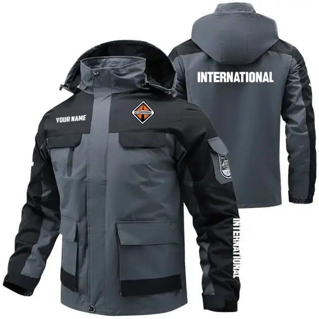International Trucks Exclusive Water Resistant Outdoor Jacket Detachable Hood OUFAV203A0819INZ - International Trucks Jacket