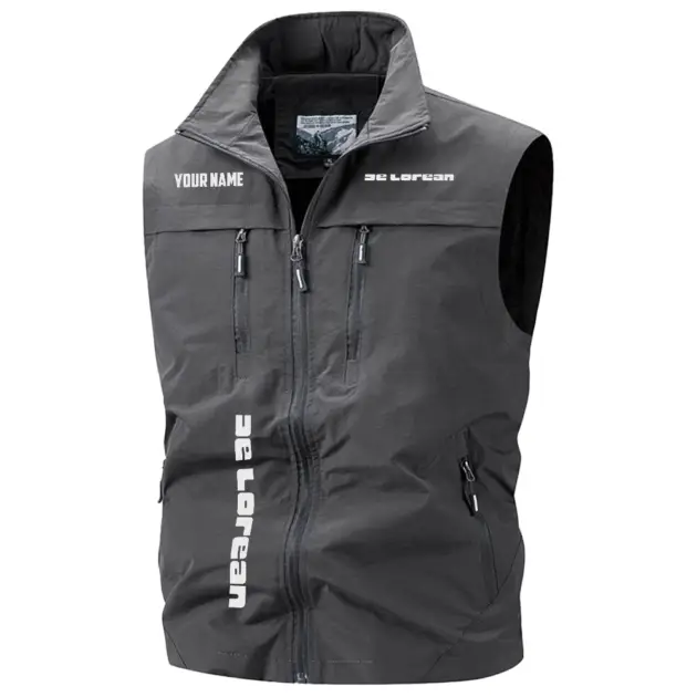 DeLorean Exclusive Multi-Pocket Sleeveless Vest OUFAV2100819DLZ - DeLorean Vest