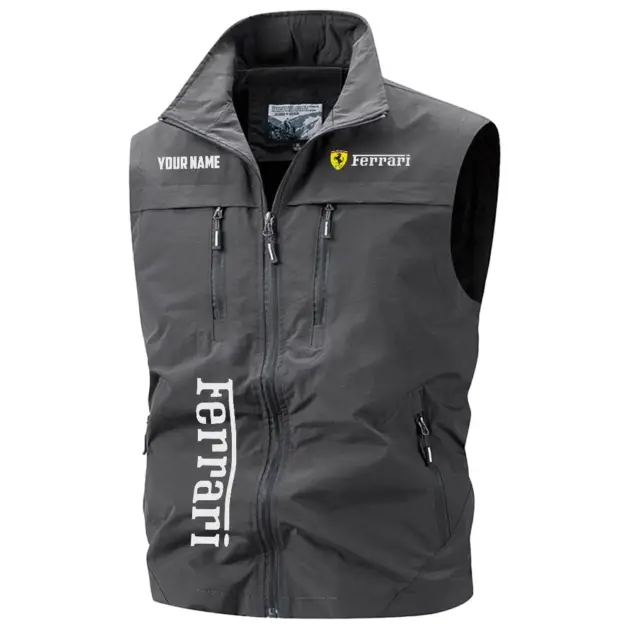 Ferrari Exclusive Multi-Pocket Sleeveless Vest OUFAV2100819FIZ - Ferrari Vest