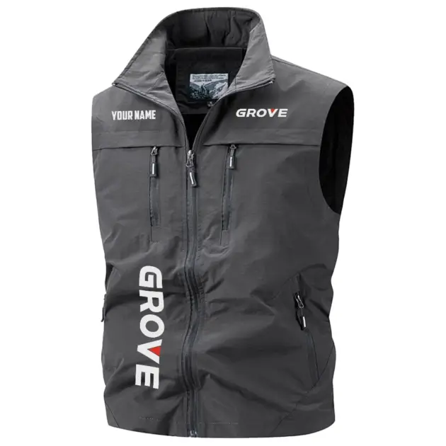 Grove Exclusive Multi-Pocket Sleeveless Vest OUFAV2100819GVZ - Grove Vest