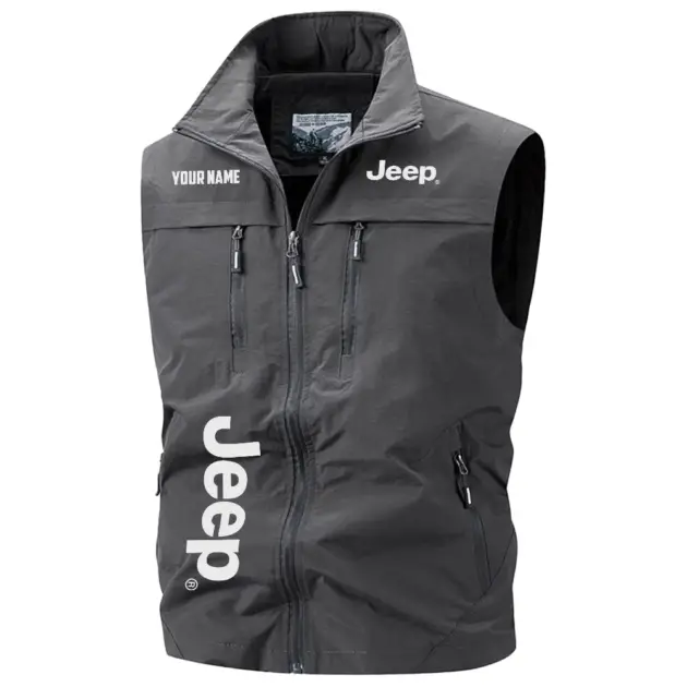 Jeep Exclusive Multi-Pocket Sleeveless Vest OUFAV2100819JEZ - Jeep Vest