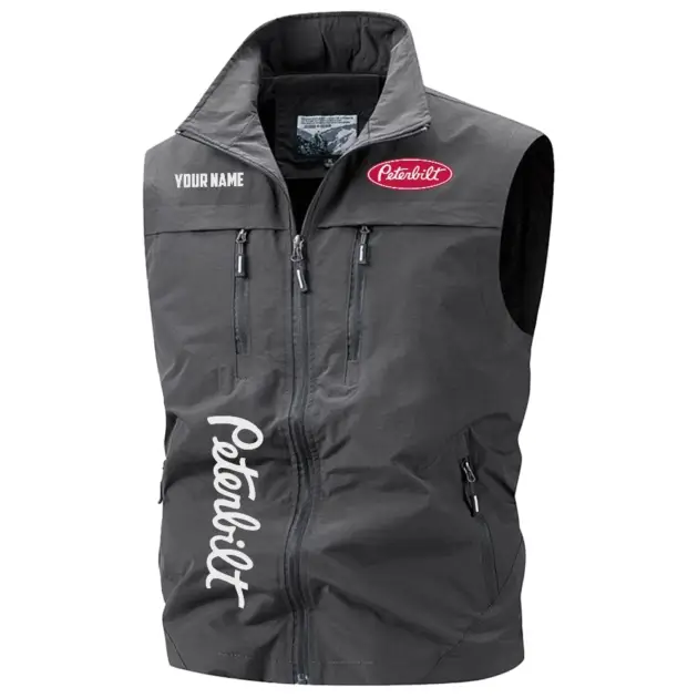 Peterbilt Exclusive Multi-Pocket Sleeveless Vest OUFAV2100819PTZ - Peterbilt Vest