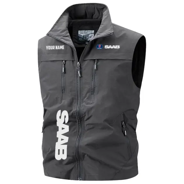 Saab Exclusive Multi-Pocket Sleeveless Vest OUFAV2100819SBZ - Saab Vest